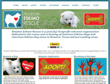Tablet Screenshot of houston-eskimo-rescue.org